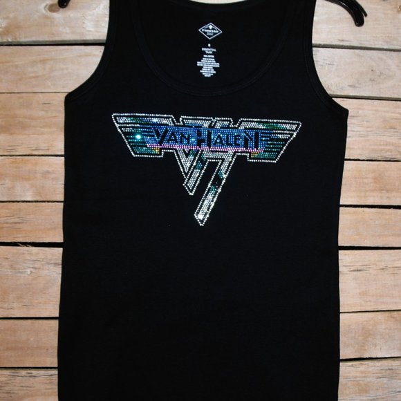 Van Halen Rhinestone  bling sleeveless tank top  XS,S,M,L,XL,XXL, … - Picture 10 of 13
